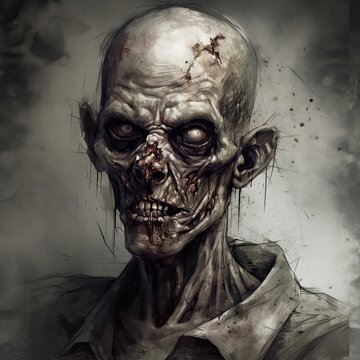 Zombie art concept. Generative AI