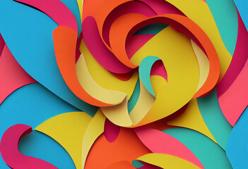 Obraz premium Seamless Quilled Paper Art