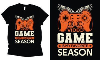 video game is my favorite season vector t-shirt design, gamer t-shirt design.