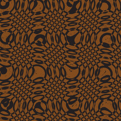 Abstract Hand Drawing Swirls Curls Curves Brush Strokes and Wavy Lines Seamless Vector Pattern Isolated Background