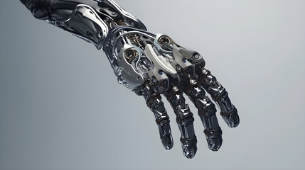 Futuristic AI Robotic Hand. Artificial Intelligence. Technology. Robot. Cyborg Hand, AI Generated