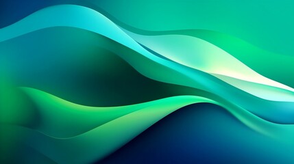 green and blues and white simple smooth gradients in abstract wallpaper. generative AI