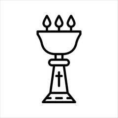 Easter simple line icon. Outline stroke of object. Linear sign pack. Perfect for web and mobile applications.