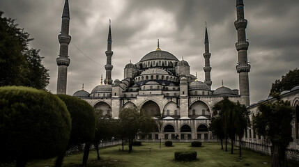 The Blue Mosque, Istanbul, Turkey, Generative Ai