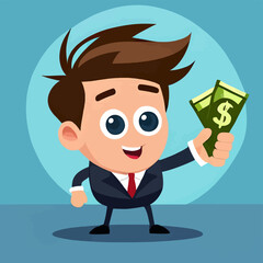 business man with money in hand