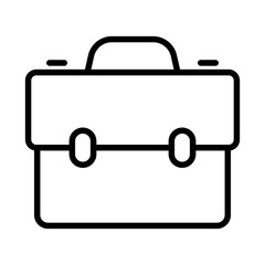 Briefcase icon. Business bag icon. Suitcase, portfolio symbol, linear style pictogram isolated on white.