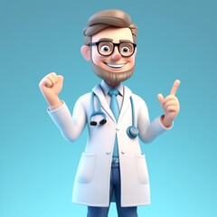 Doctor 3D Cartoon