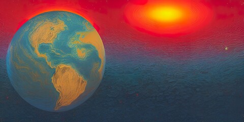 Obraz na płótnie Canvas earth in space, generated AI