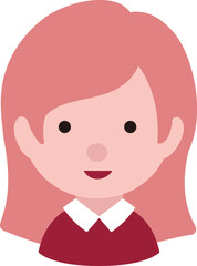 Cute female office worker avatar icon