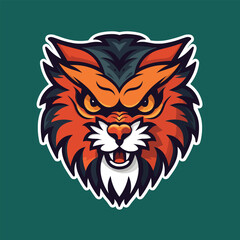 lion head mascot vector illustration