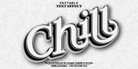 Chill text effect,editable gothic lettering  font style