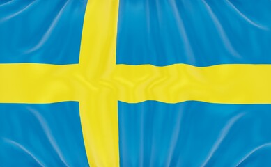 Illustration of the national flag of Sweden