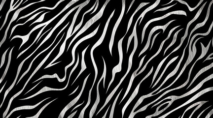 Abstract hypnotic pattern with black-white striped lines. Psychedelic background. Op art, optical illusion. Modern design, graphic texture. Generative AI
