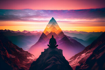 sunrise in the mountains