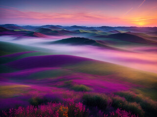 Fototapeta premium Moravia, Czech Republic landscape. AI generated illustration