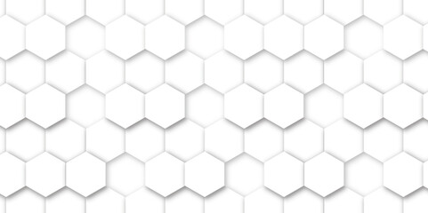 Abstract background with seamless geometric pattern . Geometry pattern hexagon. Hexagonal netting. Honeycomb background. Abstract vector background. 3D abstraction of nanotechnology and science .	