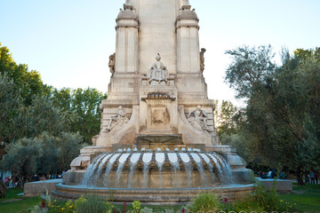 Madrid Spain Monument water fountain