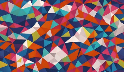 Photo of a vibrant triangle patterned abstract background