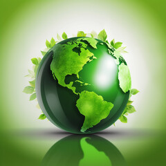 Green Earth, World Enviorment On Monotone Background