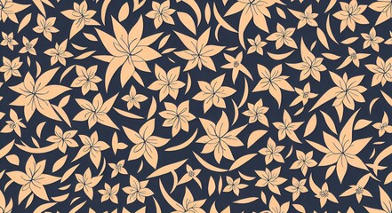 Photo of a beautiful floral pattern on a black background