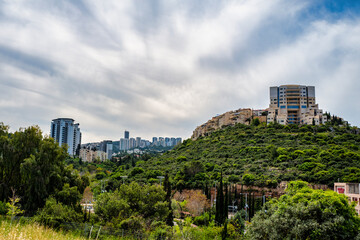 View of the new residential areas of the city of Haifa, Israel.