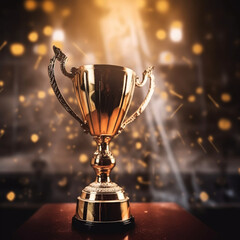 Close Up Of A Winner Trophy 