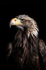 Fototapeta premium Studio portrait of an eagle - Generative AI