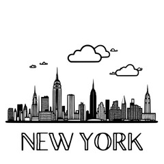 Fototapeta premium New York skyline silhouette vector design