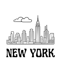 Obraz premium New York skyline silhouette vector design