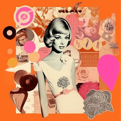 60s Retro Fashion Love Concept Art
