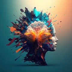 Generative ai of mind explosion concept