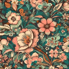 Badkamer foto achterwand Floral pattern © Hex