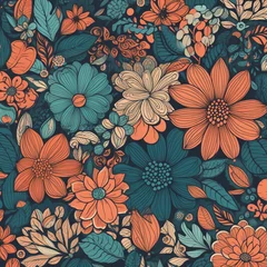 Foto op Canvas Floral pattern © Hex