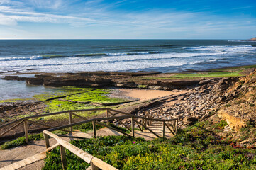Obraz na płótnie Canvas Pedra Branca beach in Ericeira Portugal