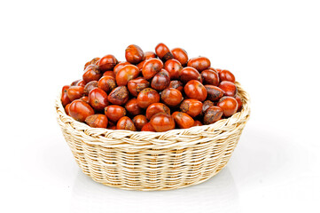 Particles on a white background