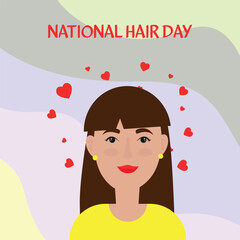 national hair day  . Design suitable for greeting card poster and banner