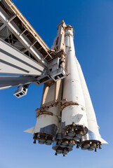 Obraz premium Rocket on start platform