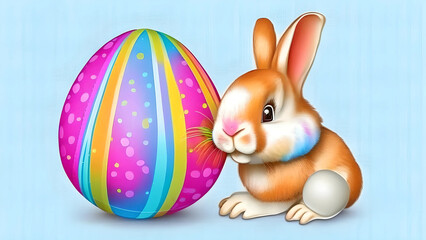 Cute_Easter_bunny_with_a_colorful_Easter_egg