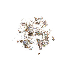 Glitter sample on white background