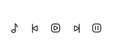 Songs and music control ui icons. 