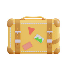 3d Illustration of a suitcase