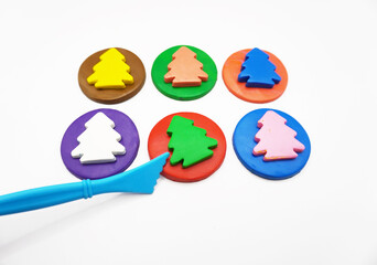 modeling clay, clay, kid, art, colors, craft tool, molds, mushroom, group, red, yellow, green, blue, pink, brown, purple, Education, artist