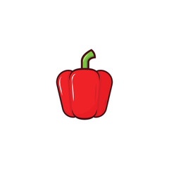 Red pepper isolated vector graphics