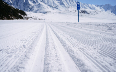 Cross-country skiing trail in Tirol