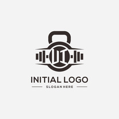 Initial UI fitness logo design inspiration