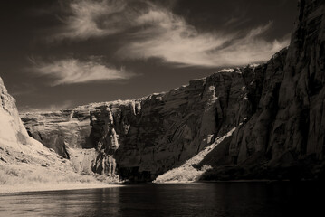 Sepia tone Colorado River Arizona