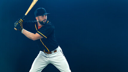 Baseball player. Game day. Download a high resolution photo to advertise baseball games in sports betting.