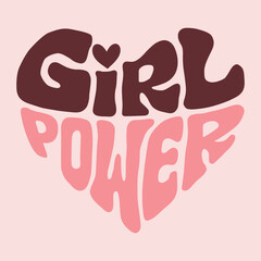 girl power love heart illustration