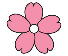 cute pink spring sakura vector 