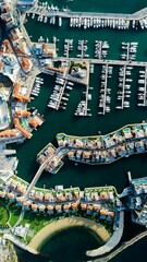 Aerial shot of the Limassol Marina in Limassol, Cyprus